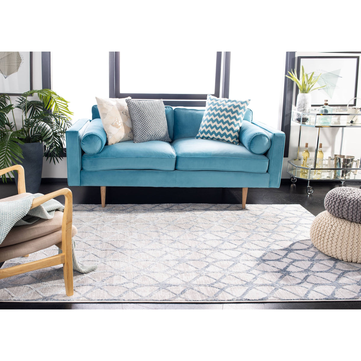 Safavieh Amelia Collection ALA792F Grey / Blue Rug - 9' x 12' - Product image 1