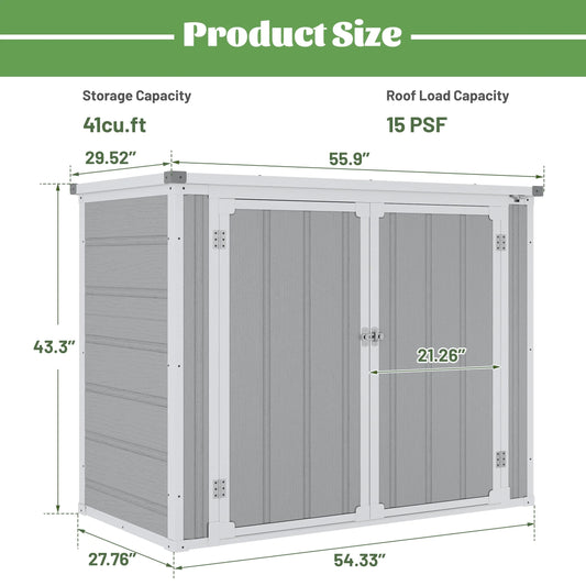 41 Cu.ft Outdoor Shed, Horizontal All - Weather Resin Storage Shed - Product image 2