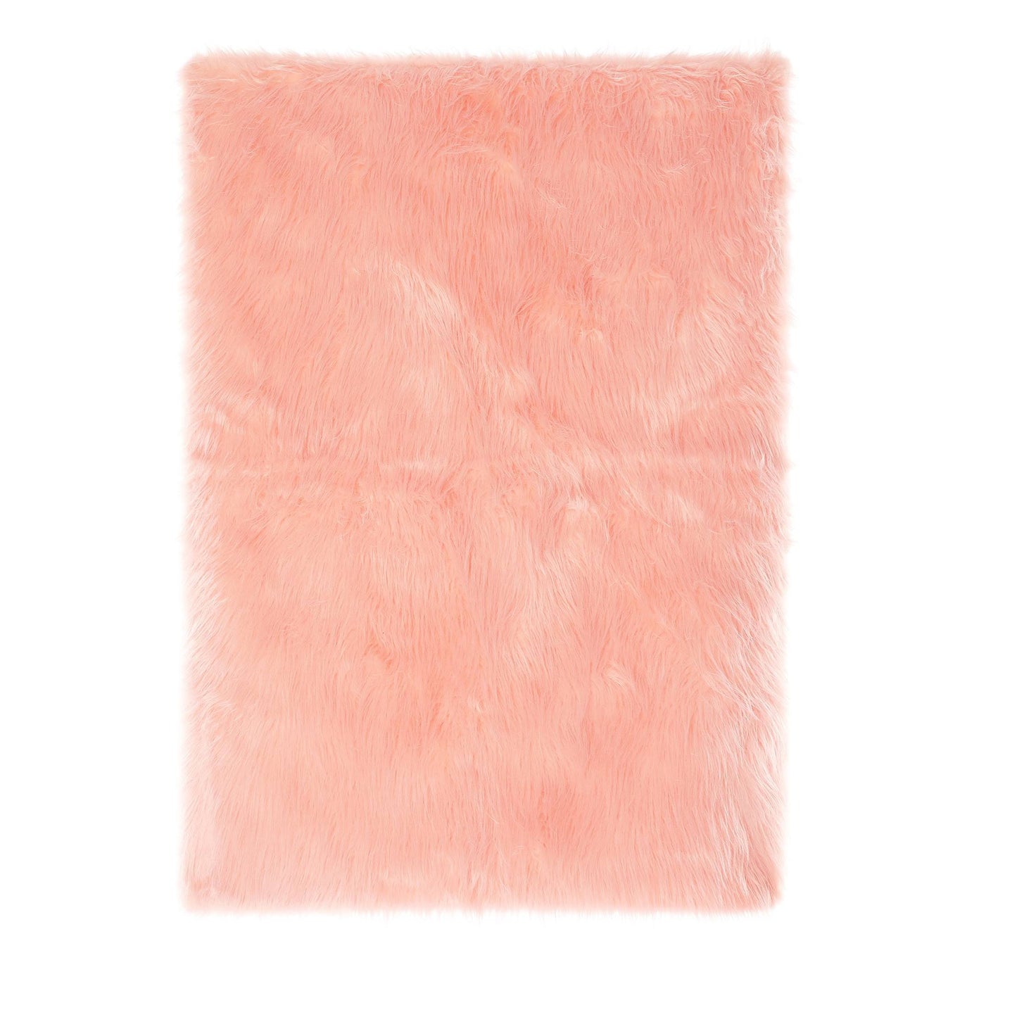 Mainstays Faux Fur Rug Non-Skid Fluffy Floor Rug - Blush - 30X46 in - Product image 1