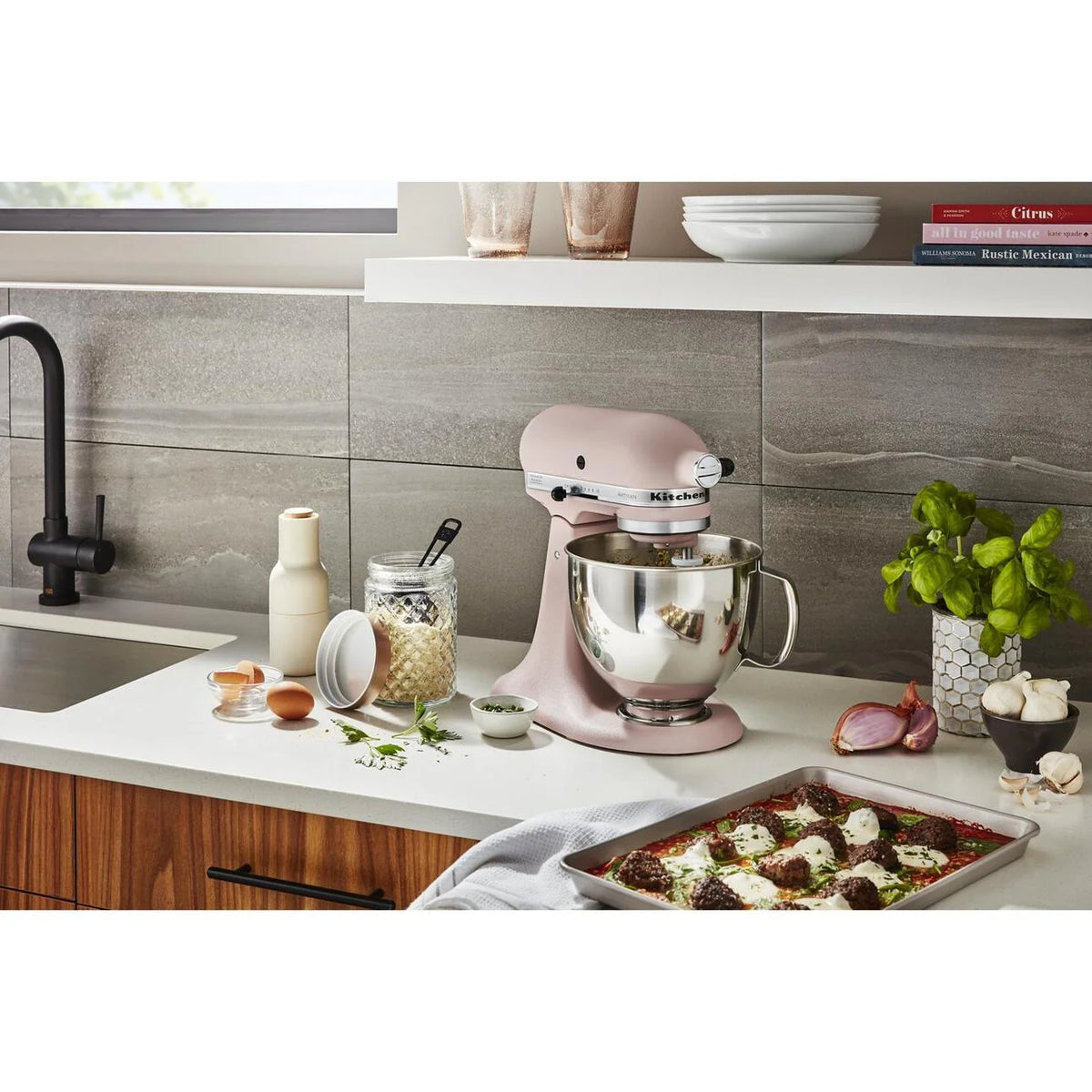 Kitchenaid Artisan Series 5 - Quart Tilt - Head Stand Mixer, Feather Pink, KSM150PS - Product image 6