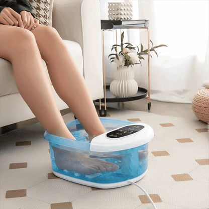Foot Spa Bath Massager w/ Heat, Bubbles & Vibration Mode, Digital Temp Control, 12 Rollers, Pedicure Stone - Product image 1