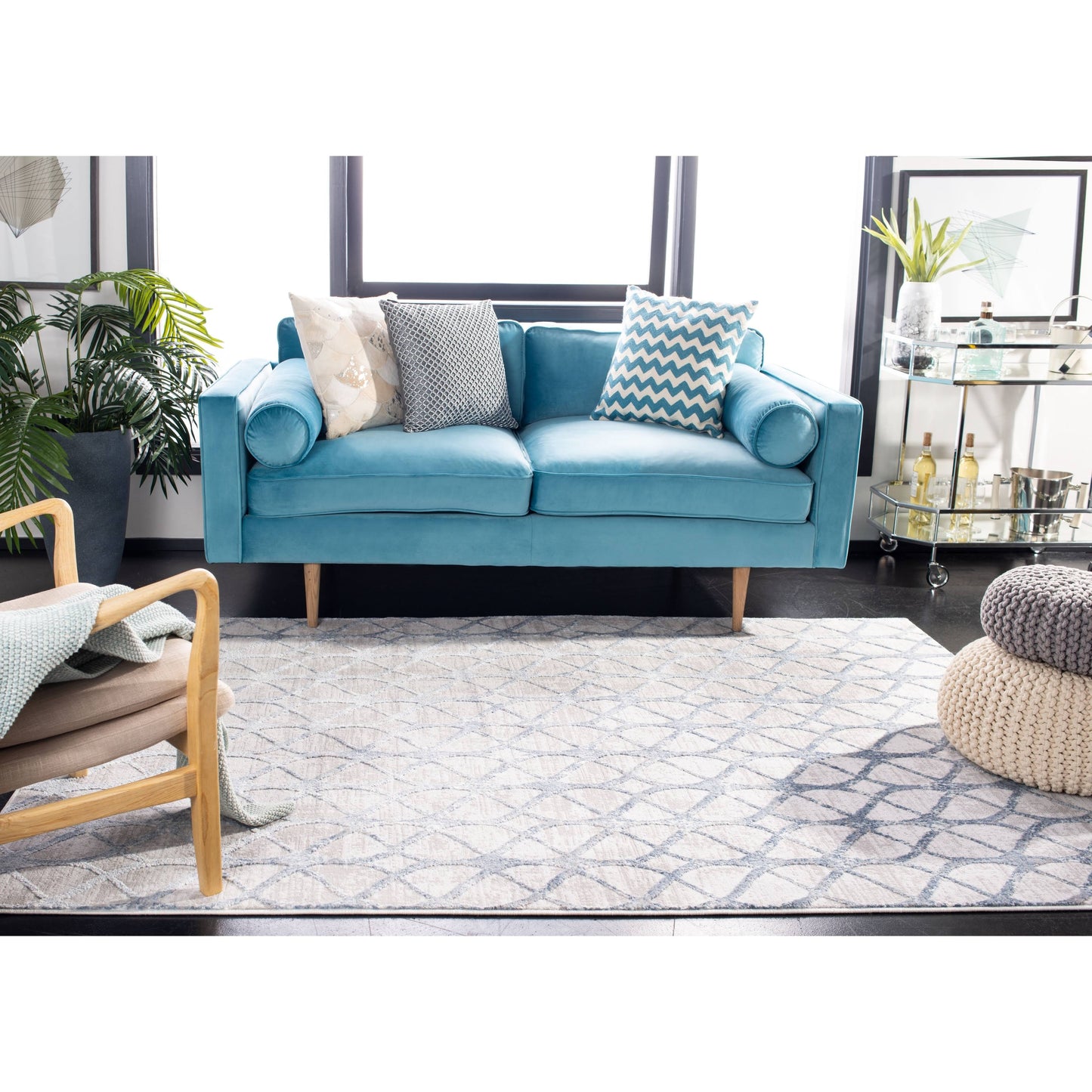 Safavieh Amelia Collection ALA792F Grey / Blue Rug - 9' x 12' - Product image 1