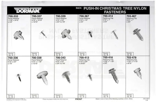 030-709 Dorman (TECHoice) Fastener Assortment With 5 Of Each Part