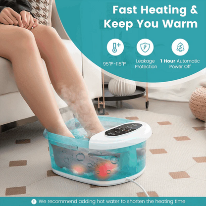 Foot Spa Bath Massager w/ Heat, Bubbles & Vibration Mode, Digital Temp Control, 12 Rollers - Product image 19