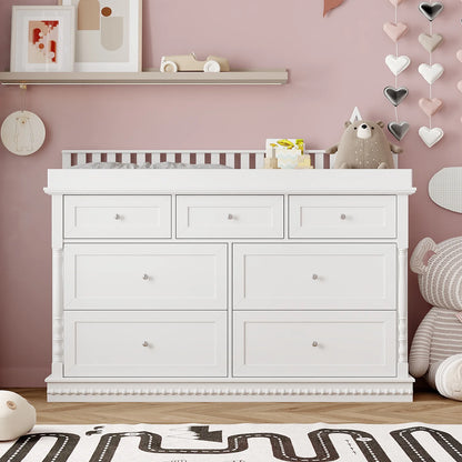 OXYLIFE 45" Baby Nursery Changing Table Dresser with 4 Drawers and Shelf for Nursery Room, White - Product image 62