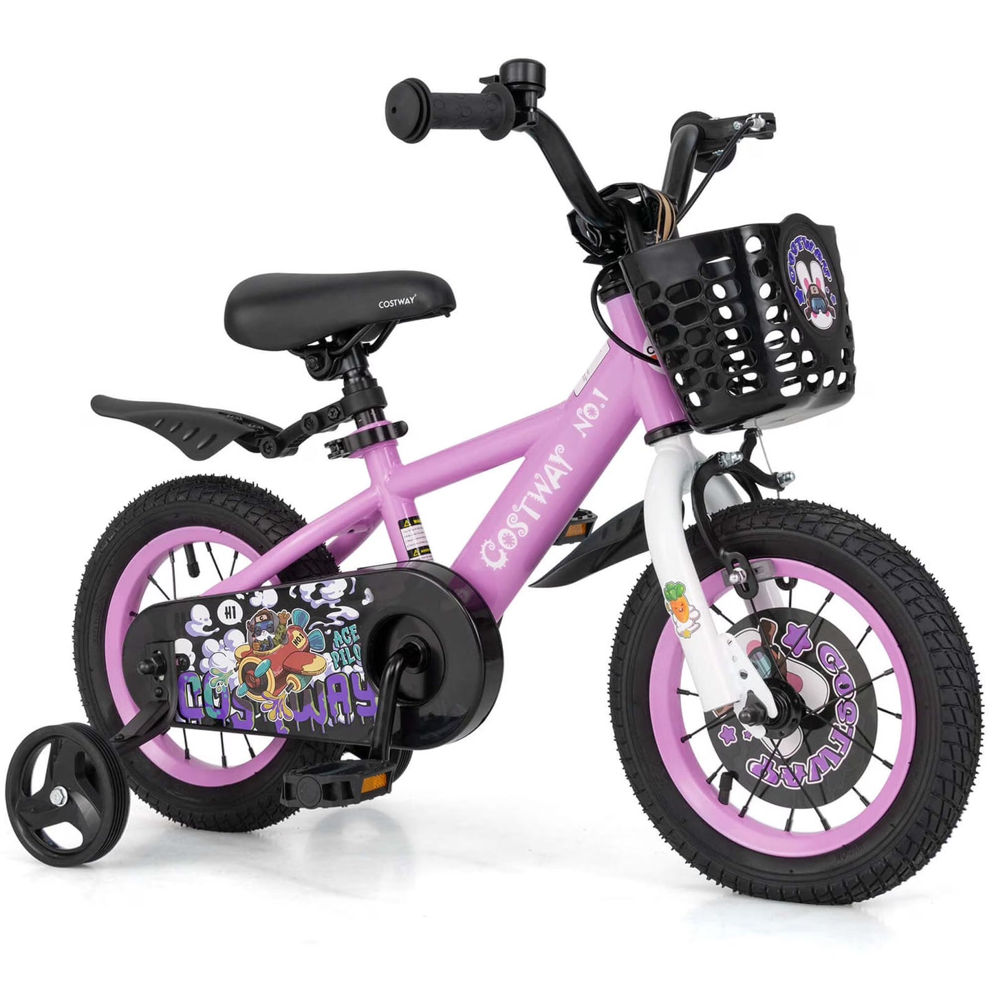 Costway 16" Kid'S Bike for 4 - 7 with Height - Adjustable Handlebar & Saddle Handbrake Blue - Product image 3