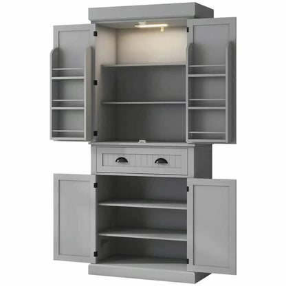 Spaco 17 - Tier Kitchen Small Pantry Cabinet with 2 Doors and 6 Adjustable Shelves, Cabinet Pantry - Product image 37