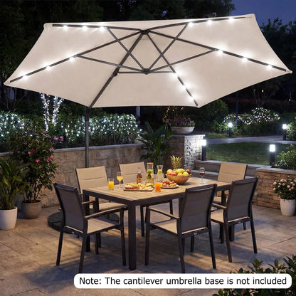 Tangkula 10ft Patio Offset Cantilever Outdoor Umbrella with LED Lights - Product image 2