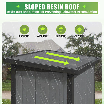 AECOJOY Tall Resin Outdoor Storage Cabinet Waterproof with Adjustable Shelves - Product image 6