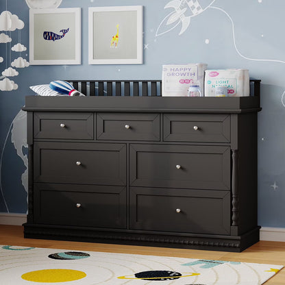 OXYLIFE 45" Baby Nursery Changing Table Dresser with 4 Drawers and Shelf for Nursery Room, White - Product image 11