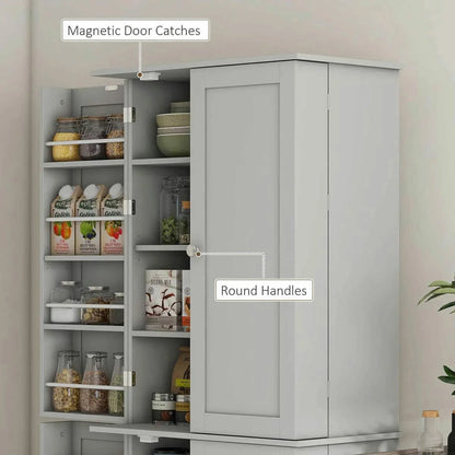 Spaco 17 - Tier Kitchen Small Pantry Cabinet with 2 Doors and 6 Adjustable Shelves, Cabinet Pantry - Product image 60