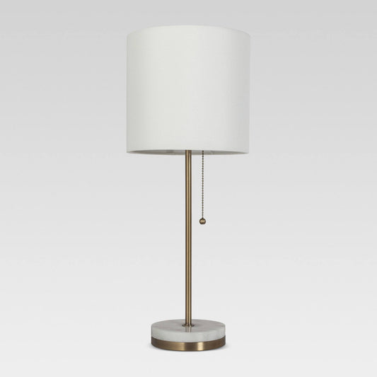 New - Hayes Marble Base Stick Lamp Brass (Includes LED Light Bulb) - Project 62 - Product image 1