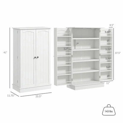Spaco 17 - Tier Kitchen Small Pantry Cabinet with 2 Doors and 6 Adjustable Shelves, Cabinet Pantry - Product image 42