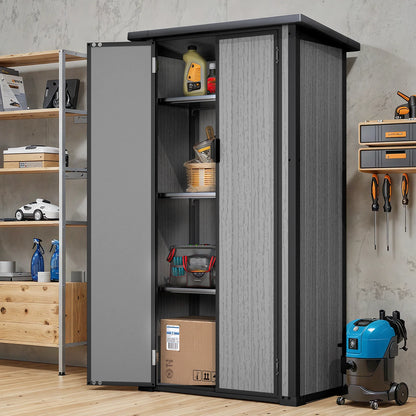 AECOJOY Tall Resin Outdoor Storage Cabinet Waterproof with Adjustable Shelves - Product image 4