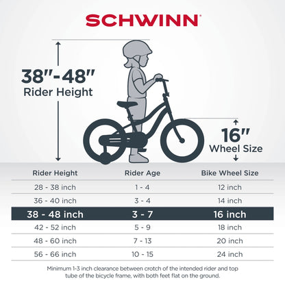 Schwinn Bloom 16 - In. Kid'S Bike with Training Wheels, Pink Child Bicycle