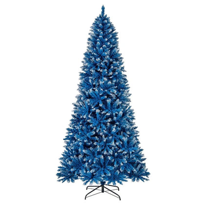 6/7/8/9 FT Pre-Lit Christmas Tree, Blue Hinged Xmas Tree with Frosted PVC Tips, Warm White LED Lights - Product image 26