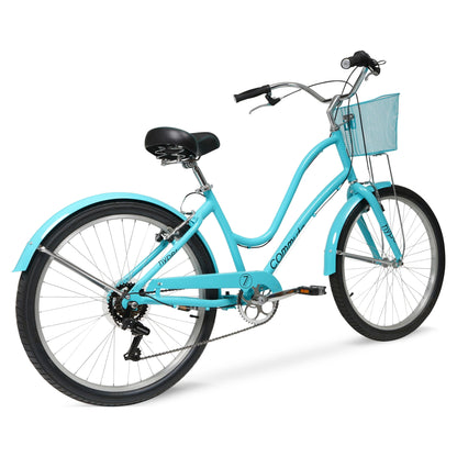 Hyper Bicycle 26" Woman'S Commute Bike with Basket, Neon Teal - Product image 13