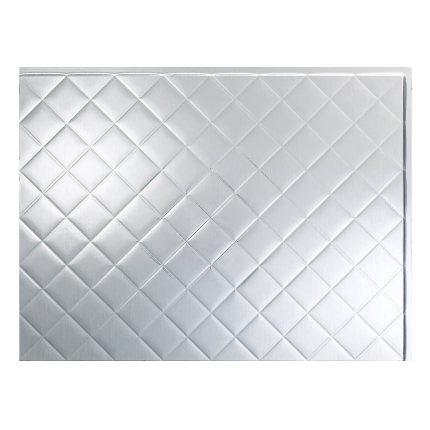 Fasade 18in x 24in Quilted Brushed Aluminum Backsplash Panel (5 Pack) - Product image 1