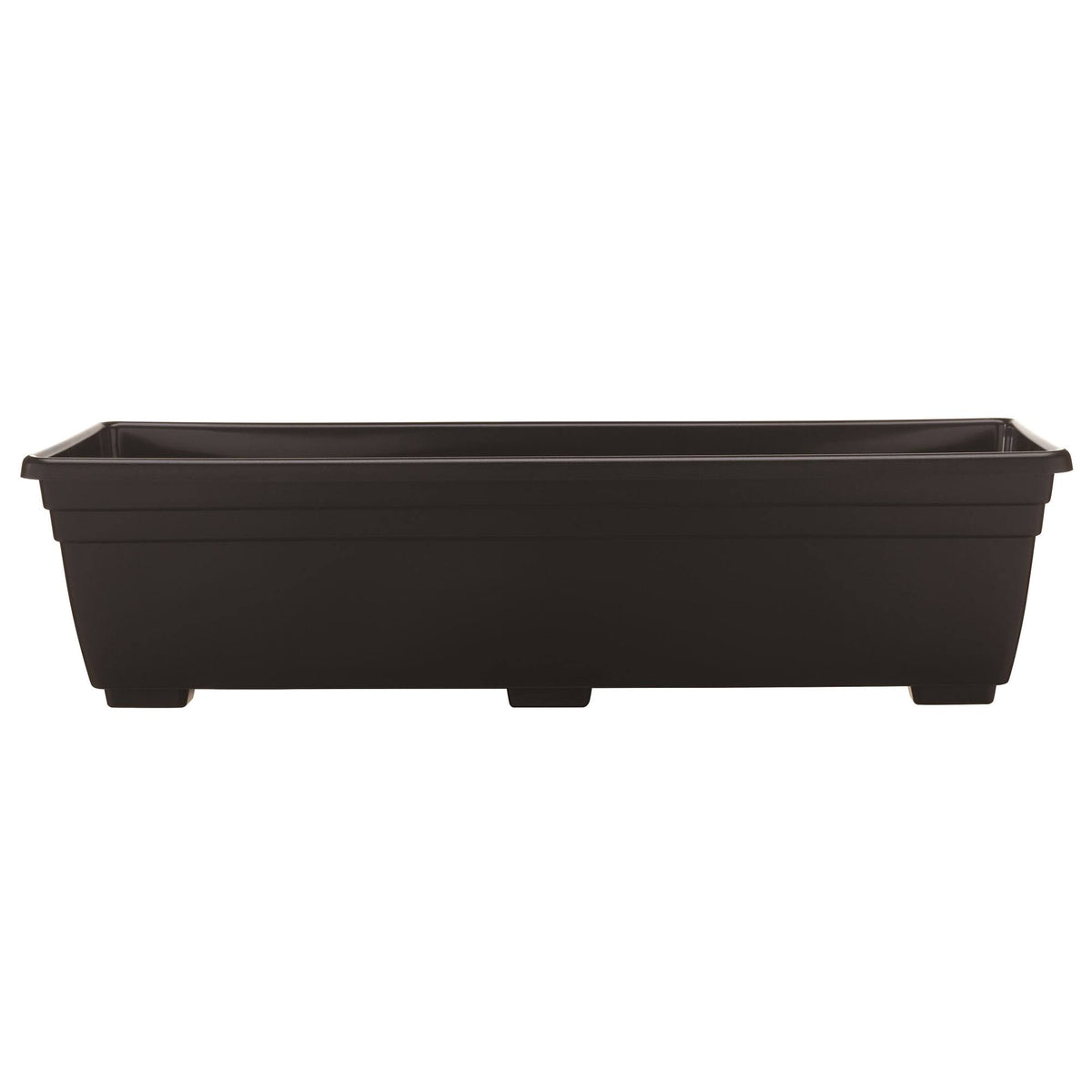 Style Selections 36-in W x 6.6-in H Black Plastic Traditional Indoor/Outdoor Window Box - SW3612BK - Product image 1