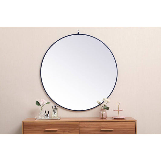 Cassie Round Wall Mirror Finish: Blue, Size: 45" x 45" - Product image 1