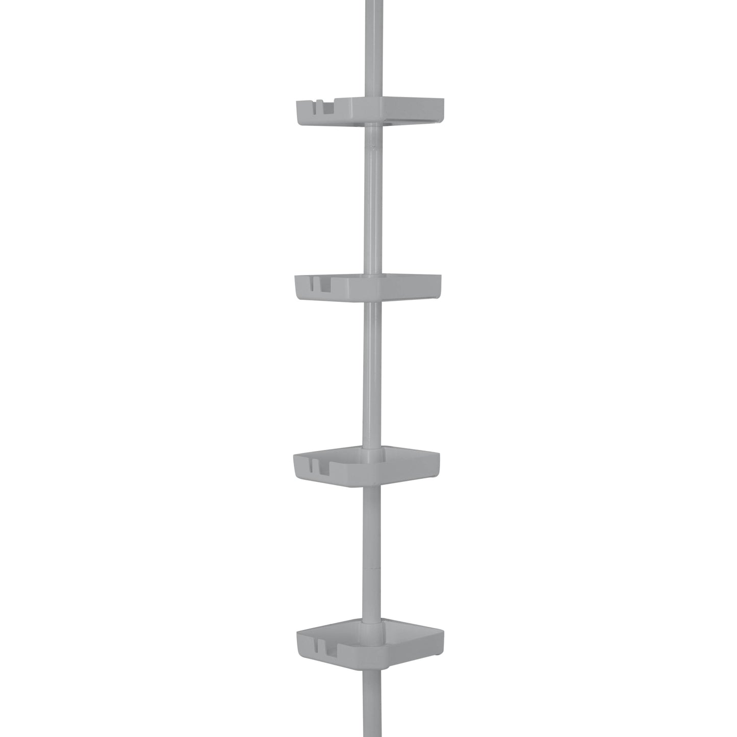 Bath Bliss 4 Tier Tension Corner Shower Organizer Caddy, Grey - Product image 1