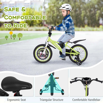 Costway 16" Kid'S Bike for 4 - 7 with Height - Adjustable Handlebar & Saddle Handbrake Blue - Product image 30