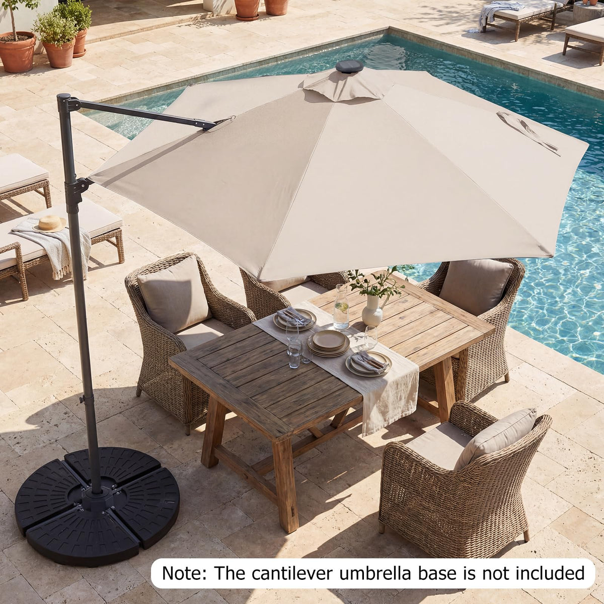 Tangkula 10ft Patio Offset Cantilever Outdoor Umbrella with LED Lights - Product image 9