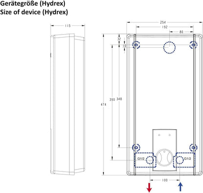 Thermoflow HYDREX18 Hydrex 18 N Hydraulic Water Heater 400 V White KW