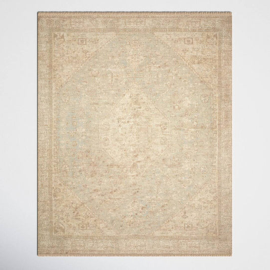 Amanda Oriental Hand-Woven Flatweave Ocean/Ivory Indoor Use Only Area Rug Joss & Main Rug Size: Rectangle 5' x 7'6"