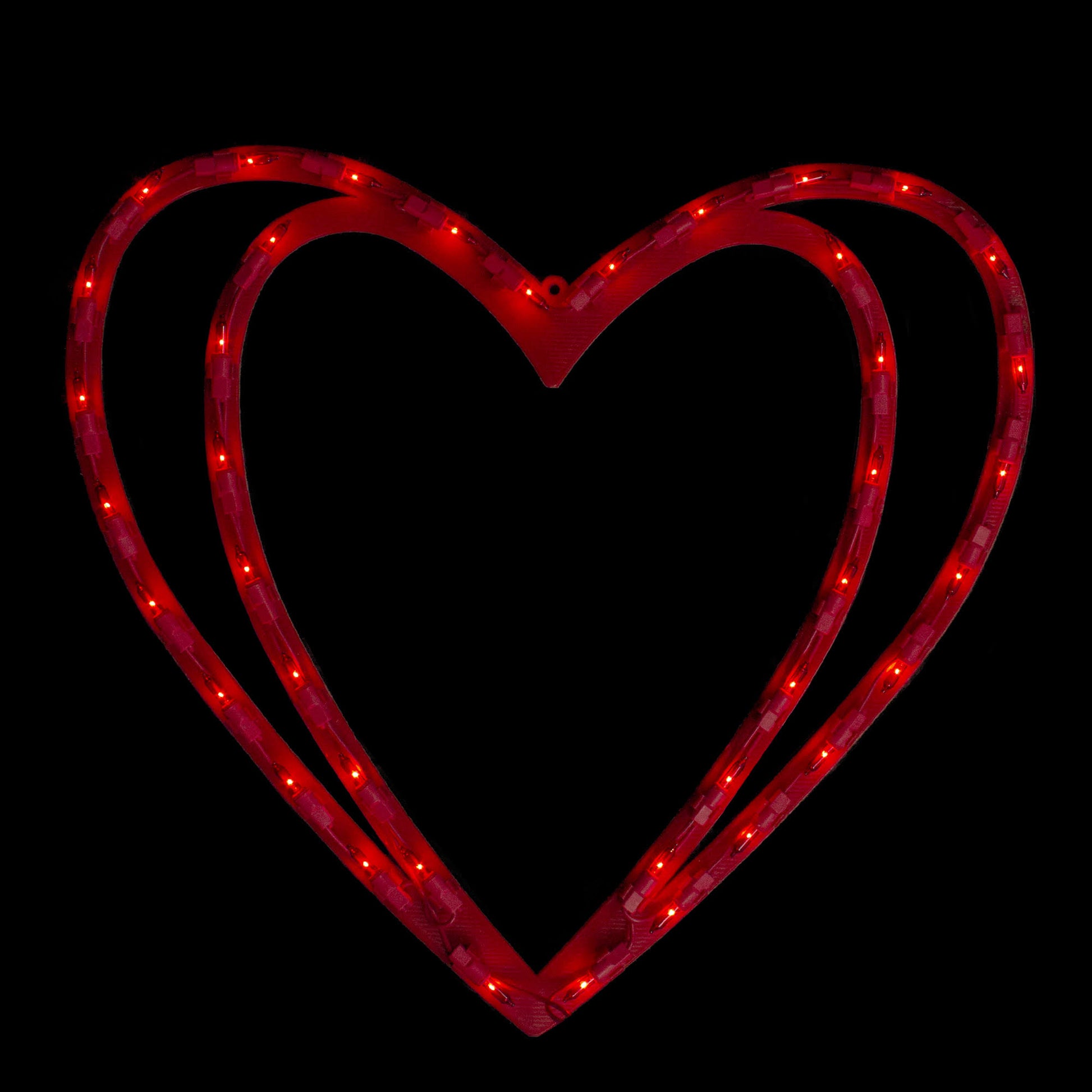 Northlight 17" Pre-Lit Scarlet Red Double Heart Valentine's Day Window Silhouette Decoration - Product image 1
