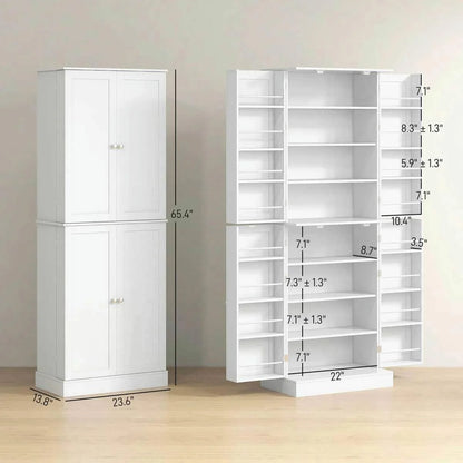 Spaco 17 - Tier Kitchen Small Pantry Cabinet with 2 Doors and 6 Adjustable Shelves, Cabinet Pantry - Product image 57