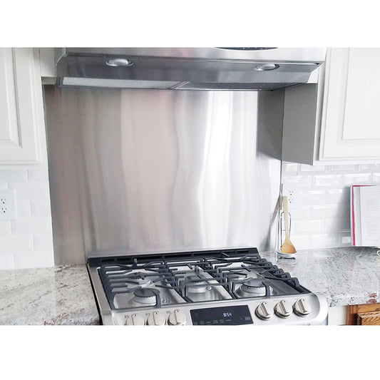 Hqsgdmn 24" by 30" Stainless Steel Stove Backsplash Splatter Guard SP3604 Range Hood Backsplash Wall Shield - Product image 1