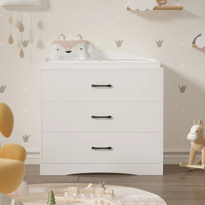 OXYLIFE 45" Baby Nursery Changing Table Dresser with 4 Drawers and Shelf for Nursery Room, White - Product image 31