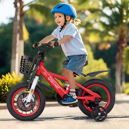 Costway 16" Kid'S Bike for 4 - 7 with Height - Adjustable Handlebar & Saddle Handbrake Blue - Product image 32