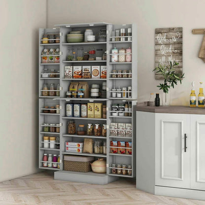 Spaco 17 - Tier Kitchen Small Pantry Cabinet with 2 Doors and 6 Adjustable Shelves, Cabinet Pantry - Product image 61