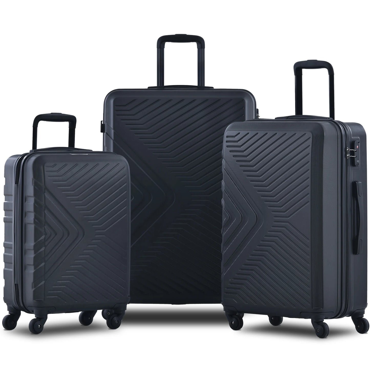 3 Piece Blue Luggage Travel Set, 20" 24" 28" Carry on Luggage with Spinner Wheels - Product image 14