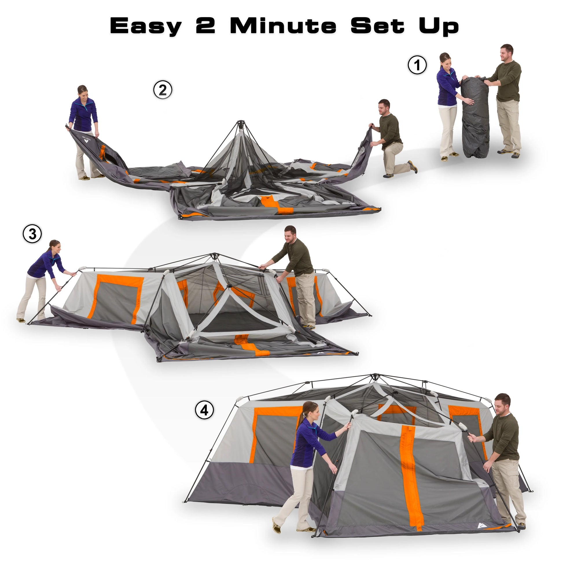 Ozark Trail 20' x 18' 12 - Person 3 - Room Instant Cabin Tent with Screen Room, 56.5 lb - Product image 8