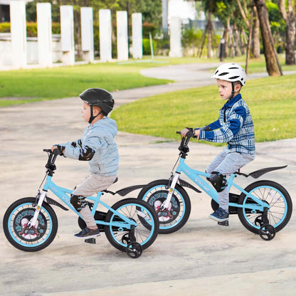 Costway 16" Kid'S Bike for 4 - 7 with Height - Adjustable Handlebar & Saddle Handbrake Blue - Product image 6