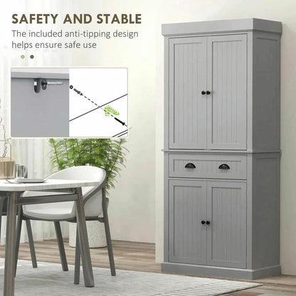 Spaco 17 - Tier Kitchen Small Pantry Cabinet with 2 Doors and 6 Adjustable Shelves, Cabinet Pantry - Product image 33