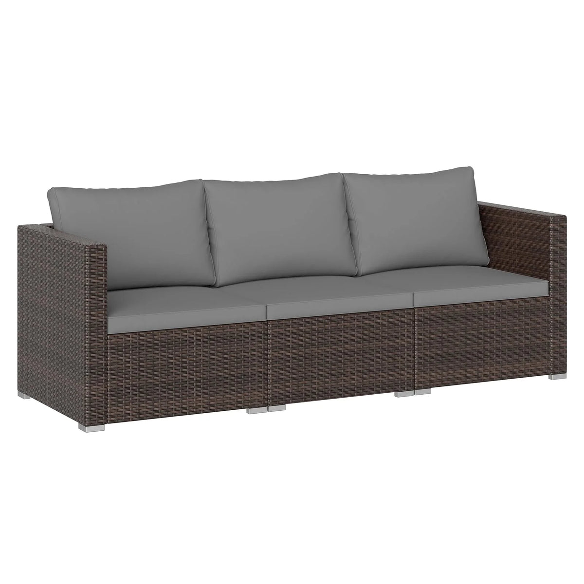 Tangkula 3 Pieces Patio Sectional Sofa Set with Soft Cushions - Product image 1