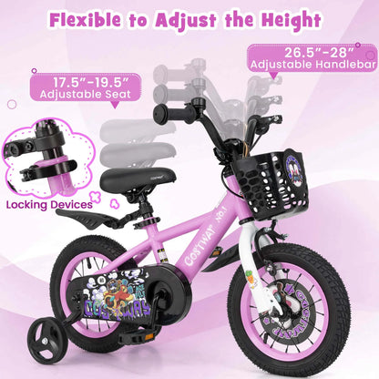Costway 16" Kid'S Bike for 4 - 7 with Height - Adjustable Handlebar & Saddle Handbrake Blue - Product image 18