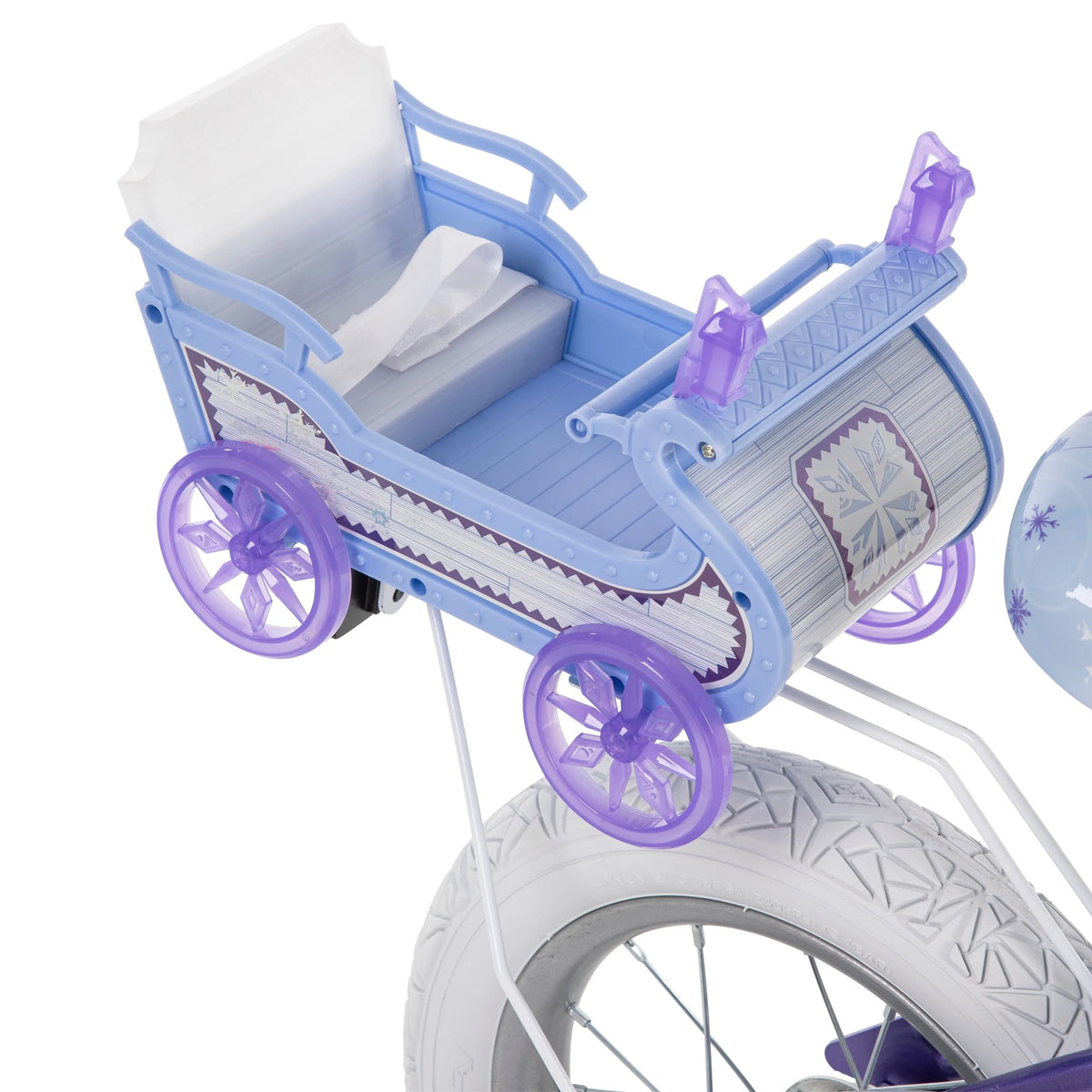 Frozen Bike with Doll Carrier Sleigh for Girl'S, 12 In., White and Purple by Huffy - Product image 12