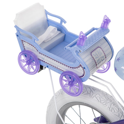 Frozen Bike with Doll Carrier Sleigh for Girl'S, 12 In., White and Purple by Huffy - Product image 12