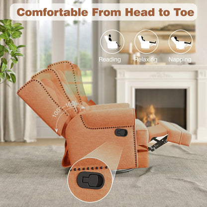 Royalcraft Swivel Nursery Glider Recliner, Comfy Upholstered Glider Chair with Lumbar Pillow and Footrest - Product image 26