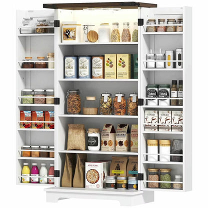 Spaco 17 - Tier Kitchen Small Pantry Cabinet with 2 Doors and 6 Adjustable Shelves, Cabinet Pantry - Product image 3