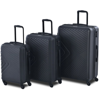 3 Piece Blue Luggage Travel Set, 20" 24" 28" Carry on Luggage with Spinner Wheels - Product image 3