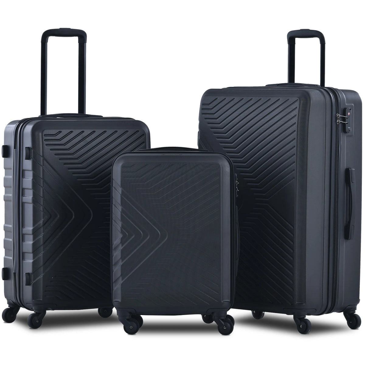 3 Piece Blue Luggage Travel Set, 20" 24" 28" Carry on Luggage with Spinner Wheels - Product image 23