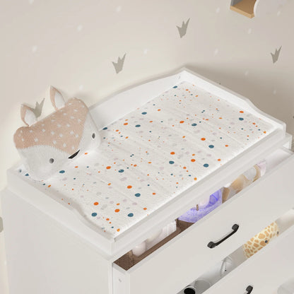 OXYLIFE 45" Baby Nursery Changing Table Dresser with 4 Drawers and Shelf for Nursery Room, White - Product image 32