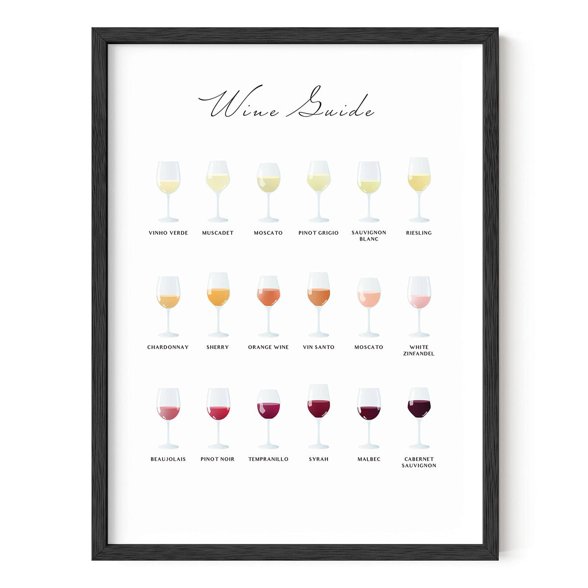 Haus and Hues Wine Poster Wine Prints Wall Art, Wine Decor for Kitchen, Bar Wall Decor - Product image 1