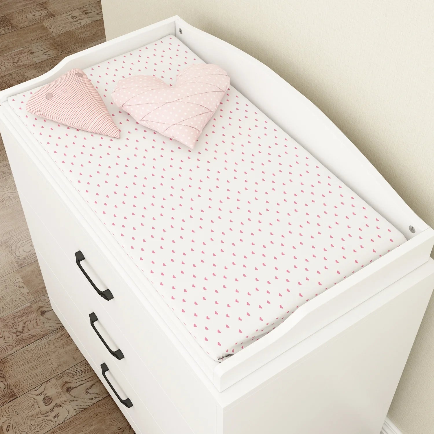 OXYLIFE 45" Baby Nursery Changing Table Dresser with 4 Drawers and Shelf for Nursery Room, White - Product image 34